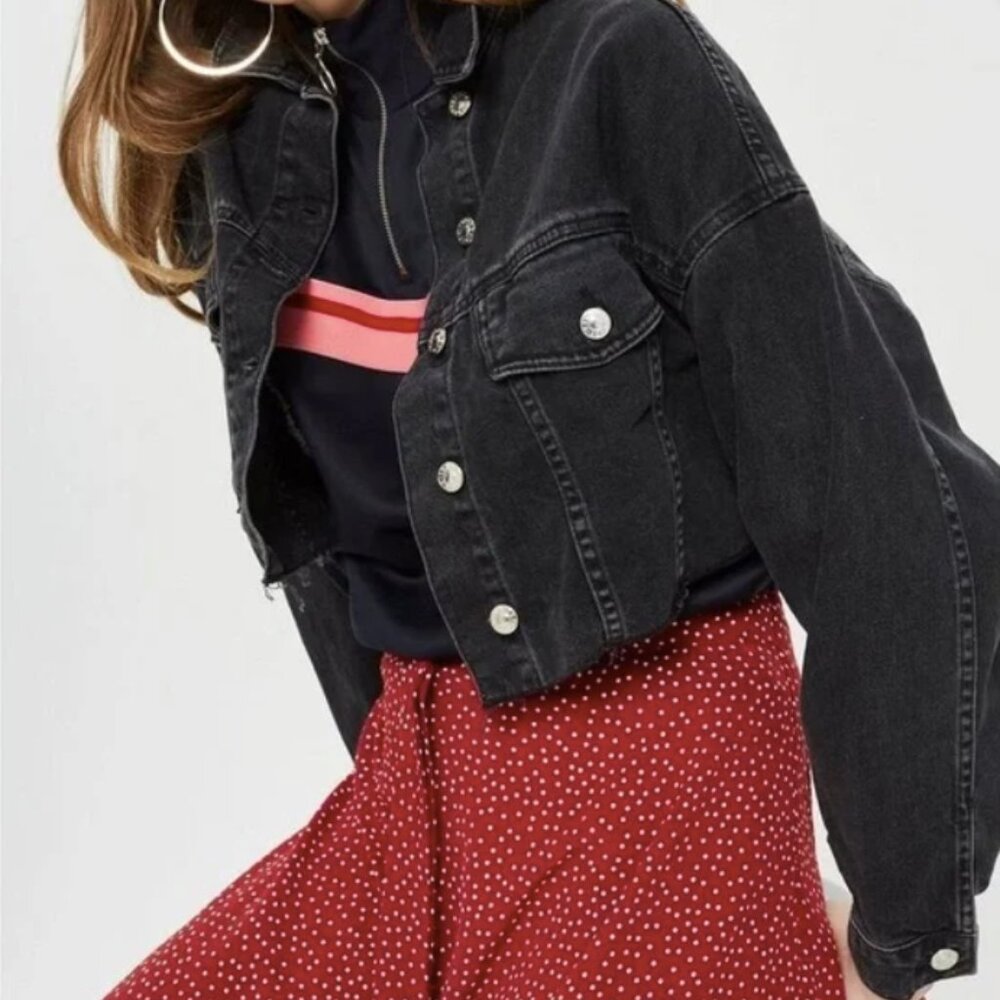 Topshop cropped jean jacket